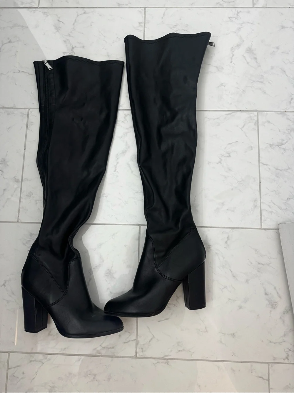 Juicy Couture Black Over-the-Knee Block Heel Boots